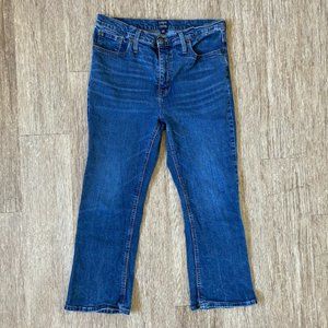 J.Crew High Rise Crop Flare Blue Denim Jeans